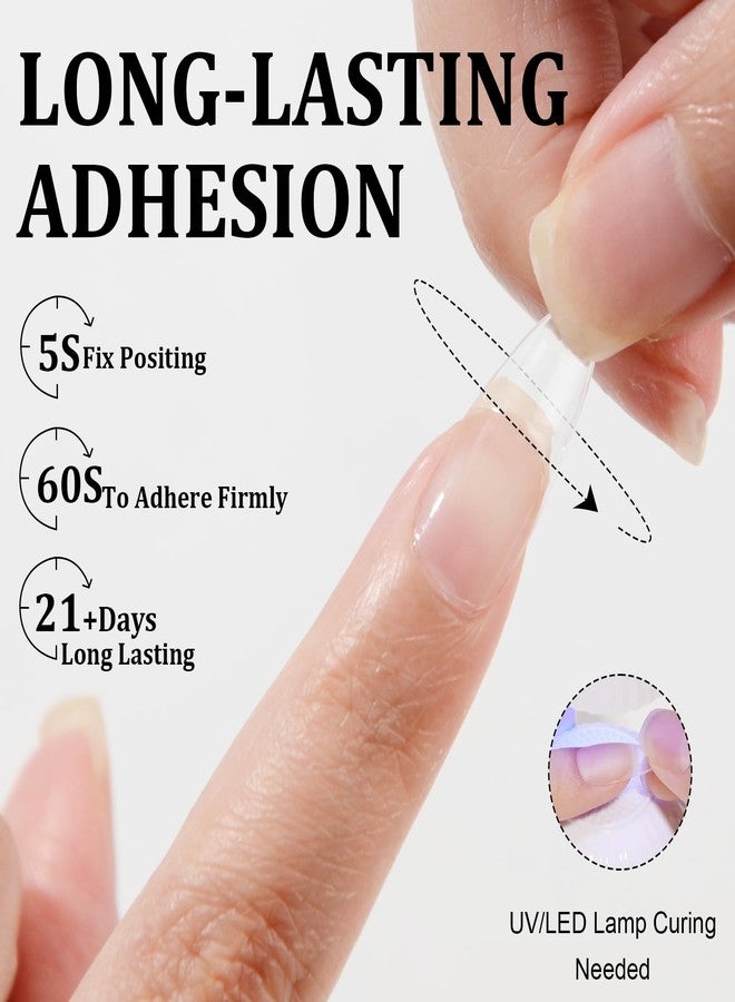 EODCI Gel Nail Tips Glue, 15ml Nail Glue Gel Soak Off Glue Super Strong Nail Glue U V Cured Needed Acrylic Nail Gel for Nails Extension Fake Nails Press On Nails - Image 4